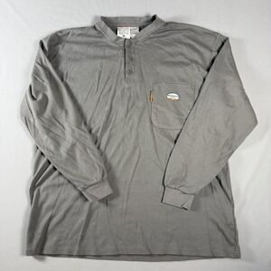 Rasco FR Shirt Mens 2XL Gray Flame Resistant Long Sleeve Workwear CAT2 GTF454